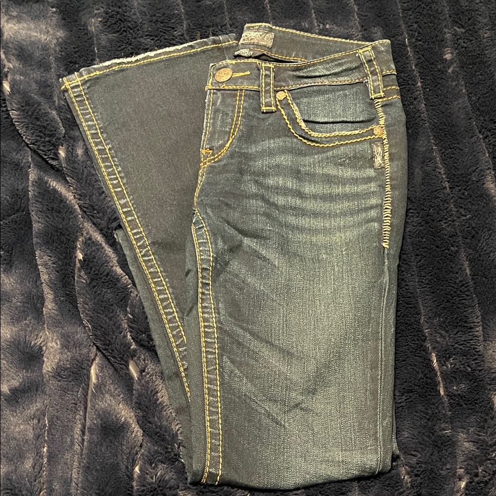 Silver Jeans Women's Boot Cut with tan side stitching